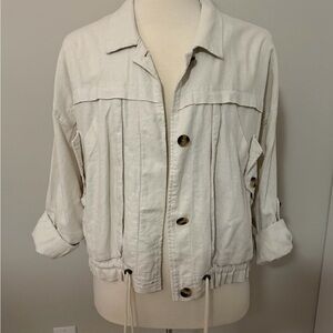 Drawstring Hem Utility Jacket